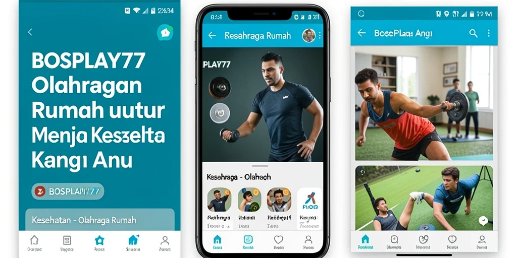 Tampilan antarmuka yang menarik dan mudah digunakan untuk olahraga di rumah.