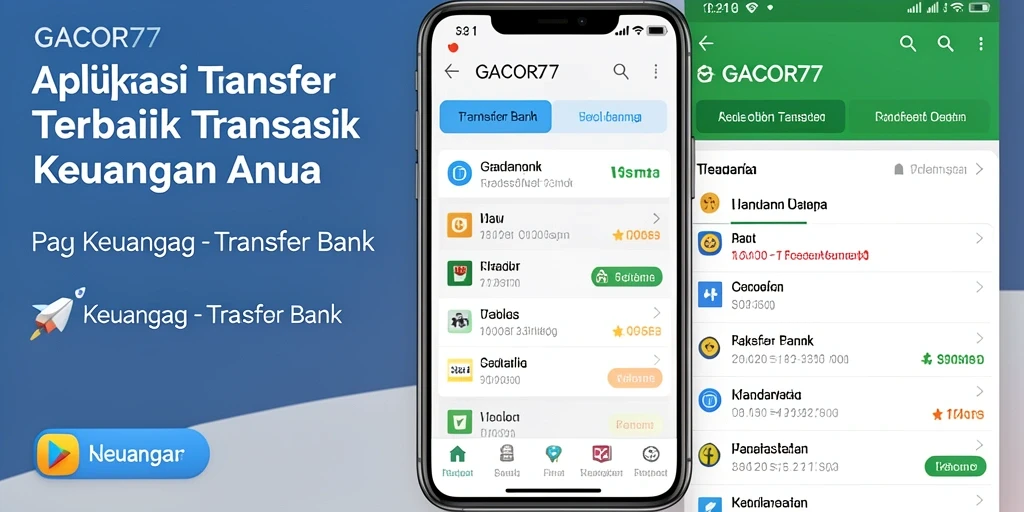 Screenshot utama GACOR77 menampilkan antarmuka Transfer Bank yang intuitif dan fungsional.