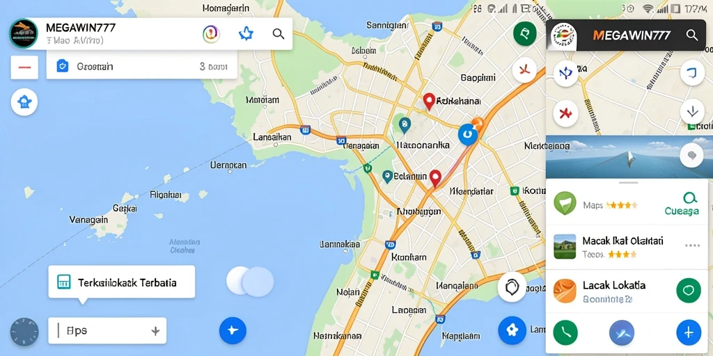 Tampilan antarmuka MEGAWIN777 yang menampilkan fungsi Lacak Lokasi yang intuitif.
