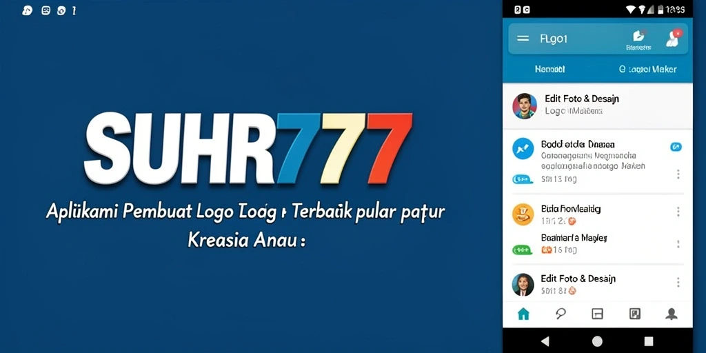 Antarmuka aplikasi SUHU777 untuk desain logo yang intuitif.